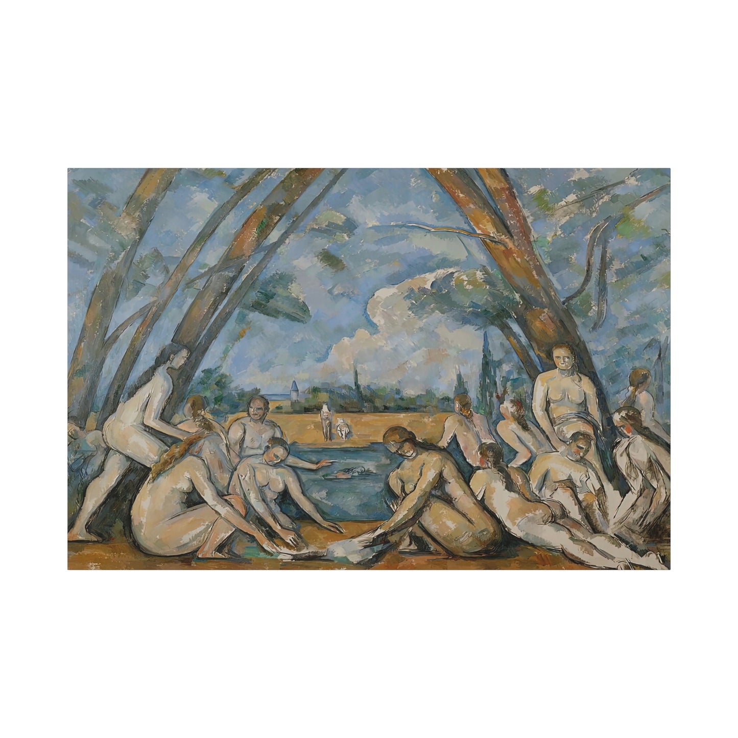 Cézanne, Paul - The Large Bathers (1906) - Canvas Block, unframed