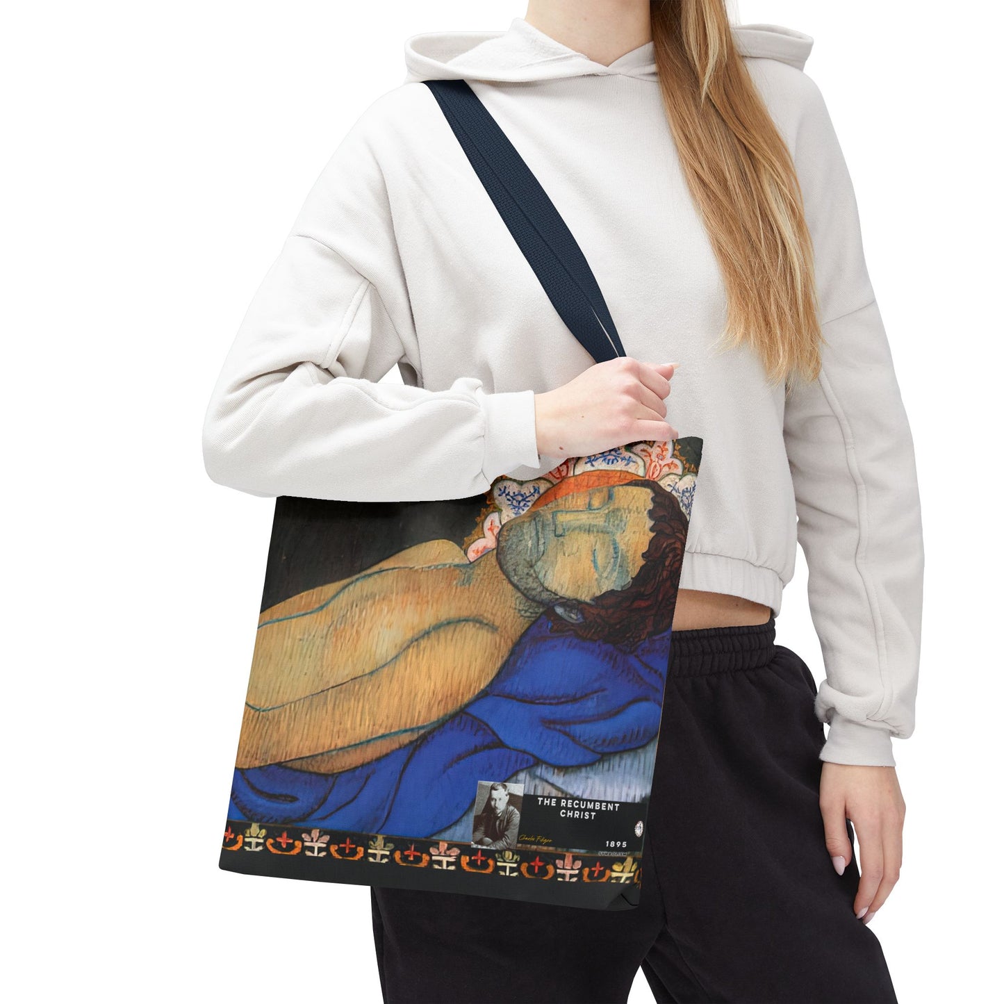 Filiger, Charles - The Recumbent Christ (1895) - Tote Bag