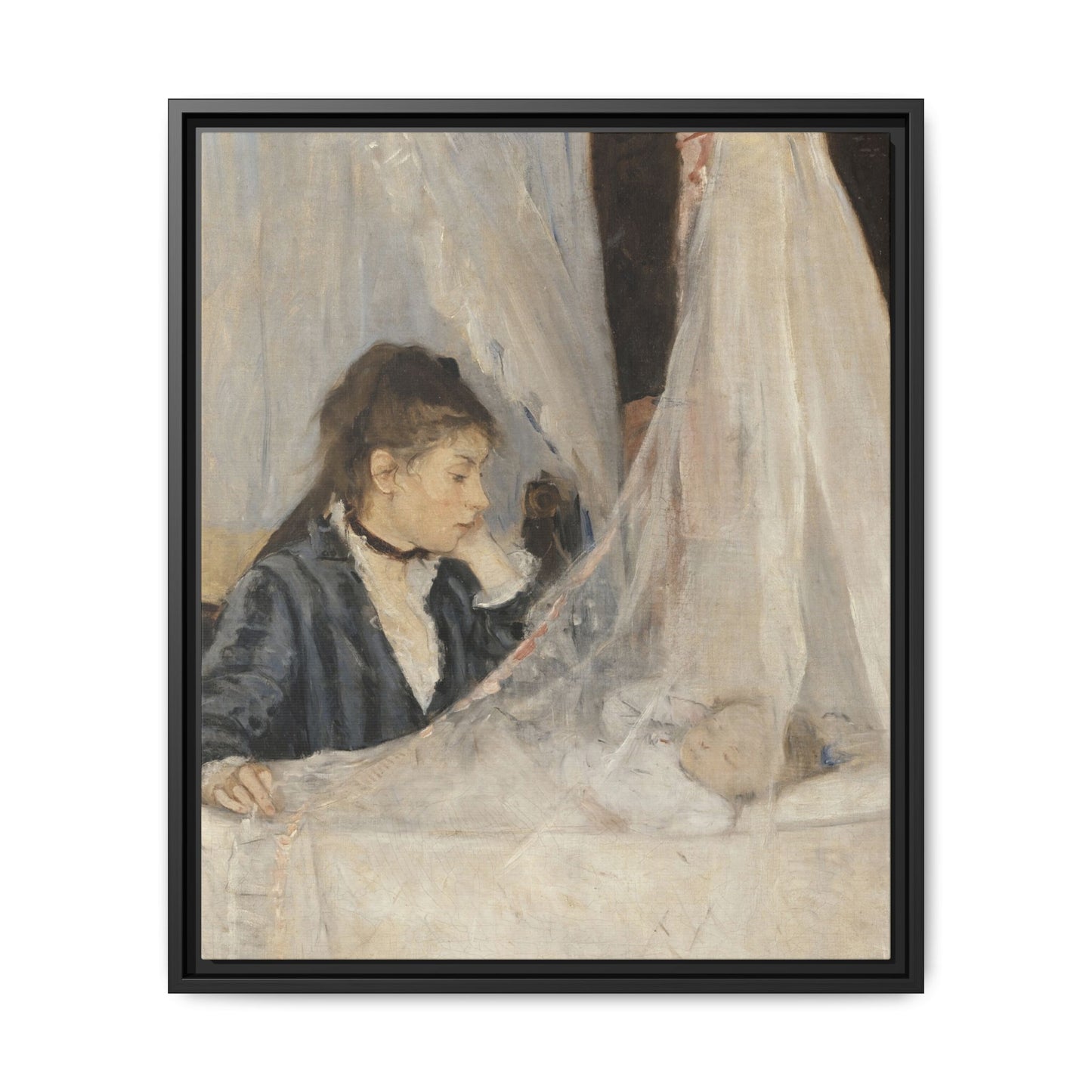 Morisot, Berthe - The Cradle (1872) - Matte Canvas, Framed