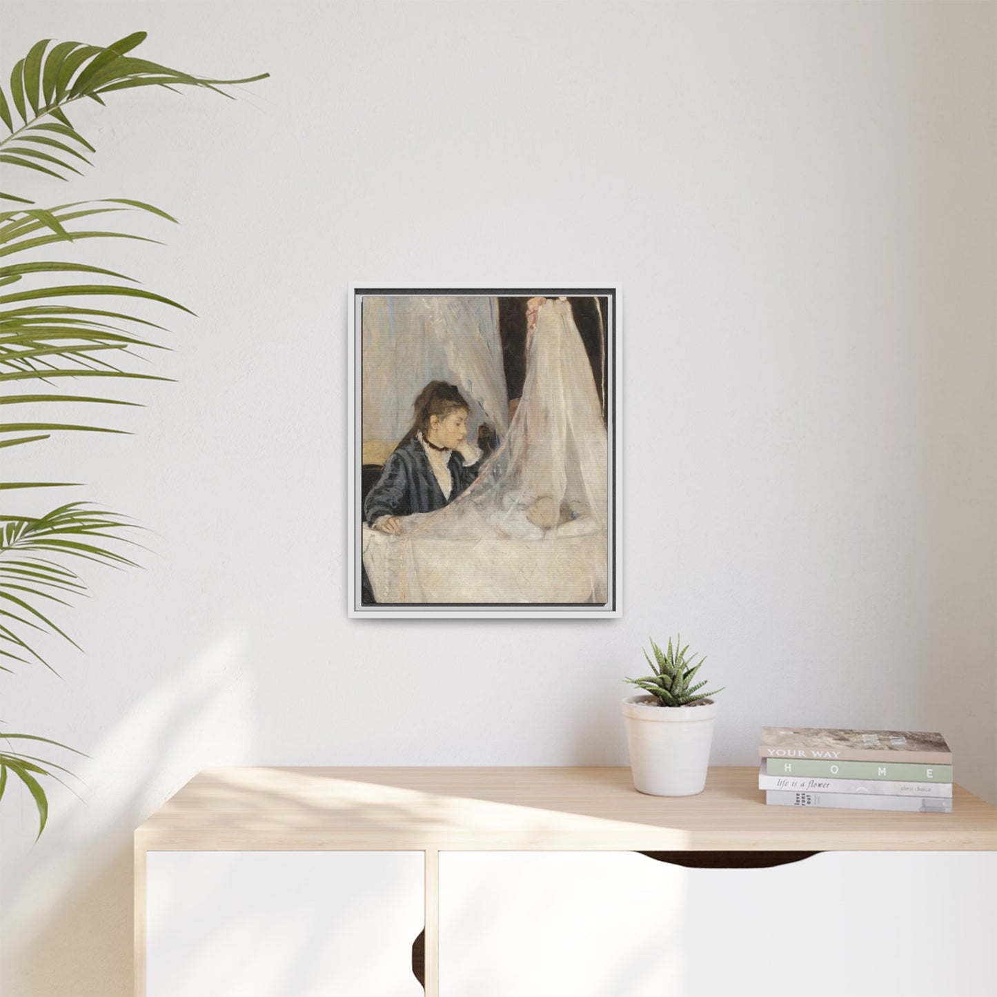 Morisot, Berthe - The Cradle (1872) - Matte Canvas, Framed