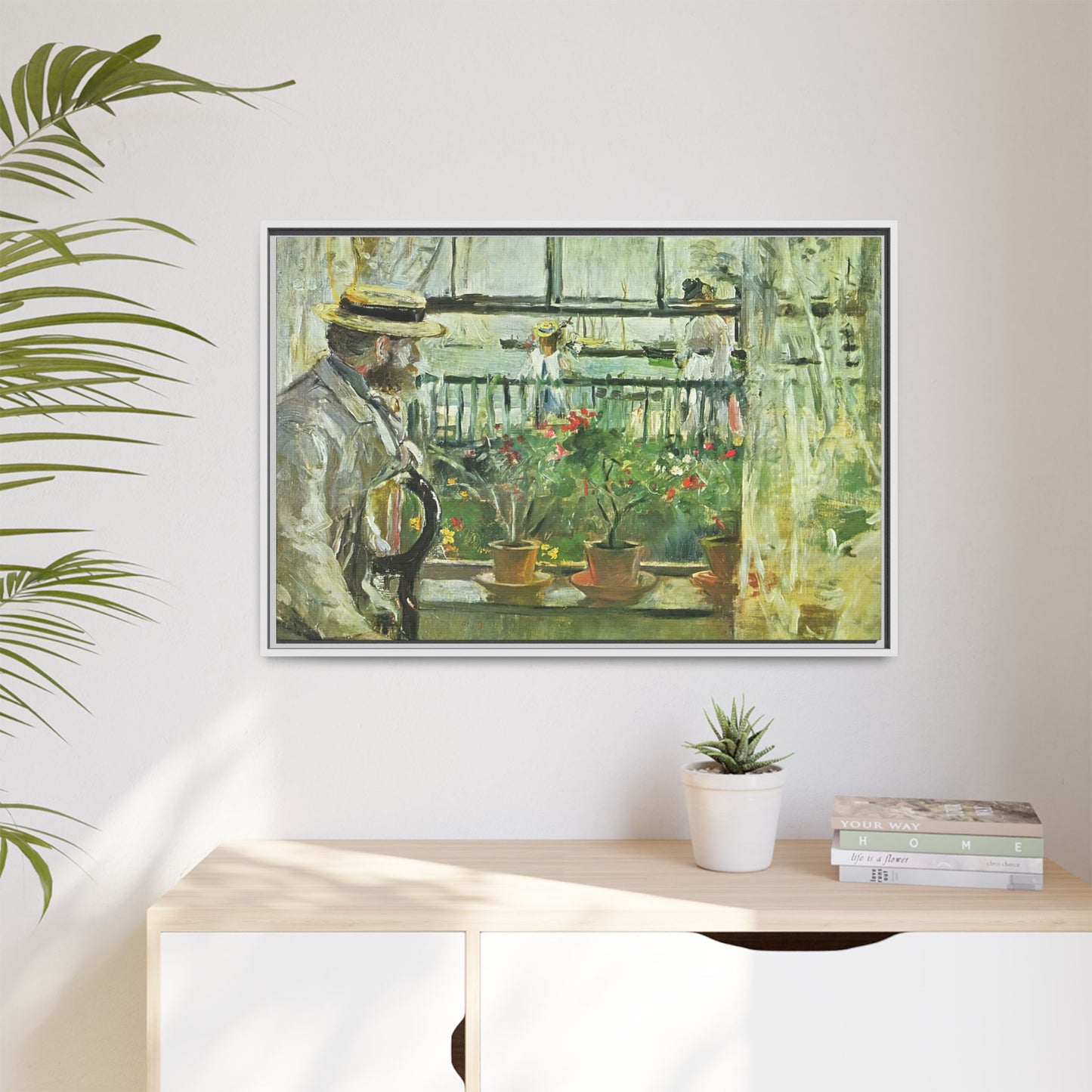 Morisot, Berthe - Eugene Manet on the Isle of Wight (1875) - Matte Canvas, Framed