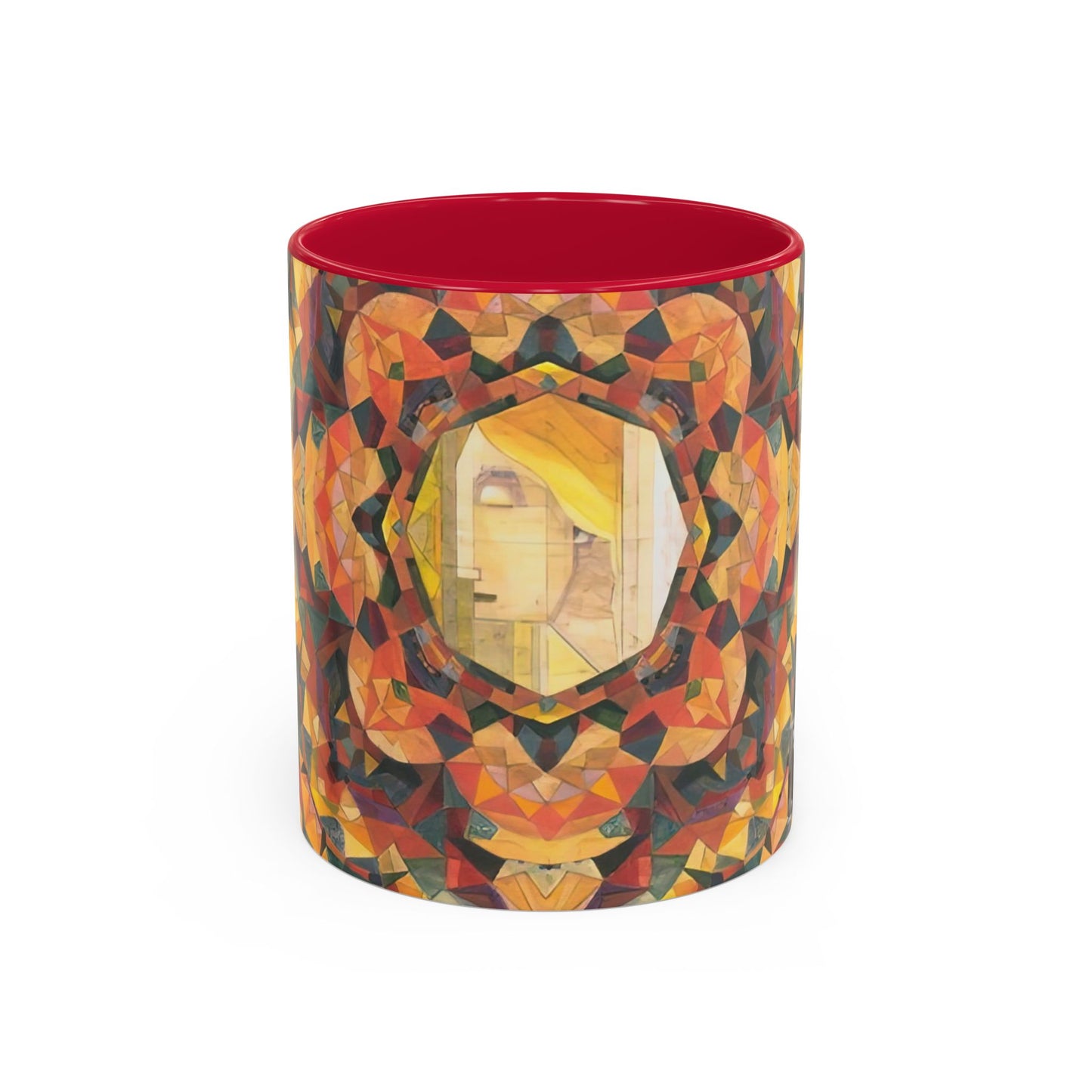 Filiger, Charles - Woman’s Head with Closed Eyes (1893) - Colorful Accent Mugs