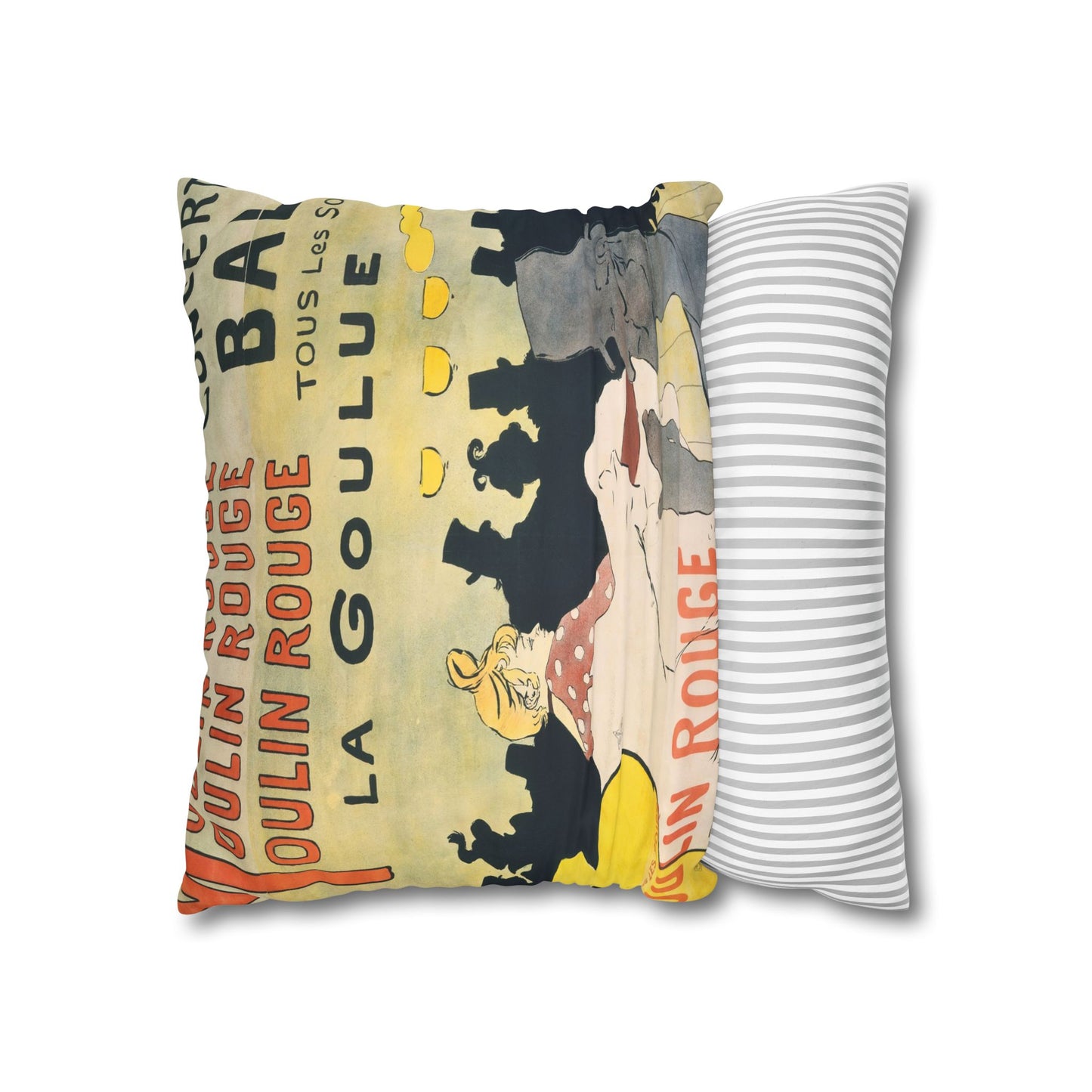 Toulouse-Lautrec, Henri - Moulin Rouge - La Goulue (1891) - Suede Square Pillowcase