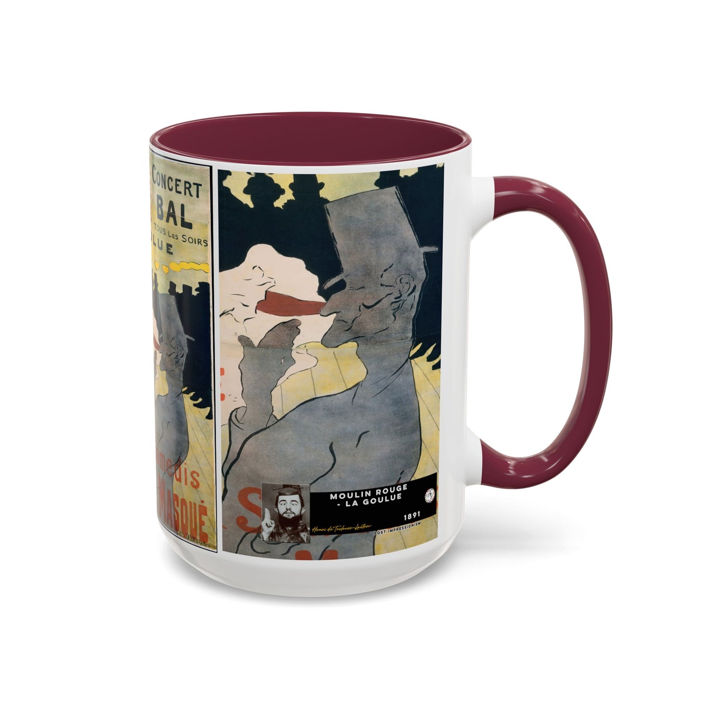 Toulouse-Lautrec, Henri - Moulin Rouge - La Goulue (1891) - Colorful Accent Mugs
