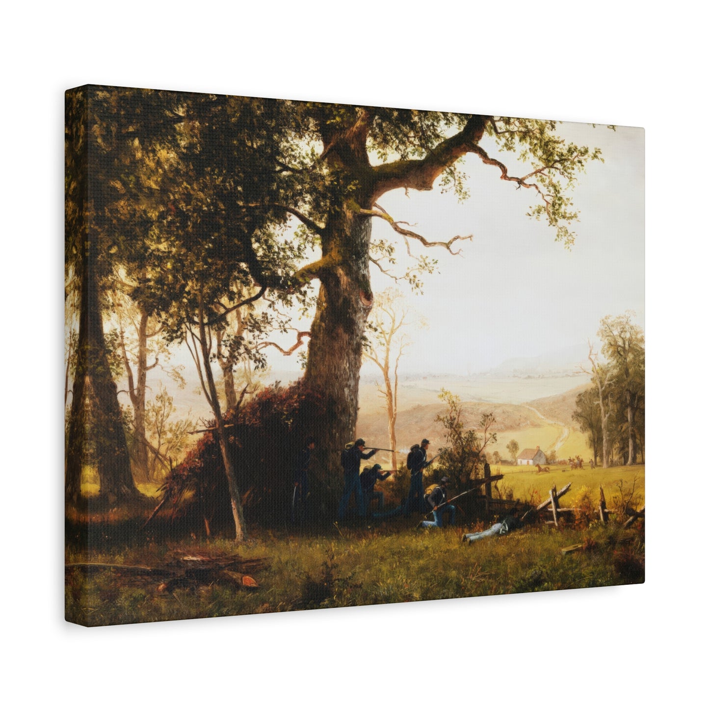 Bierstadt, Albert -  Guerrilla Warfare (1861) - Canvas Block, unframed