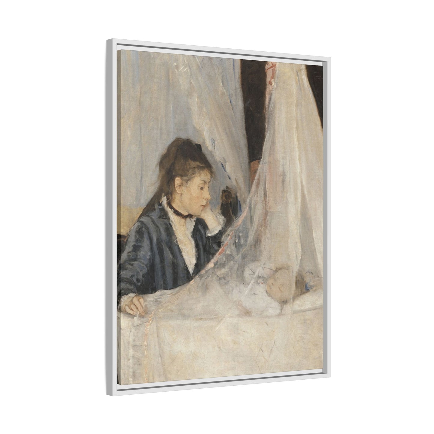Morisot, Berthe - The Cradle (1872) - Matte Canvas, Framed