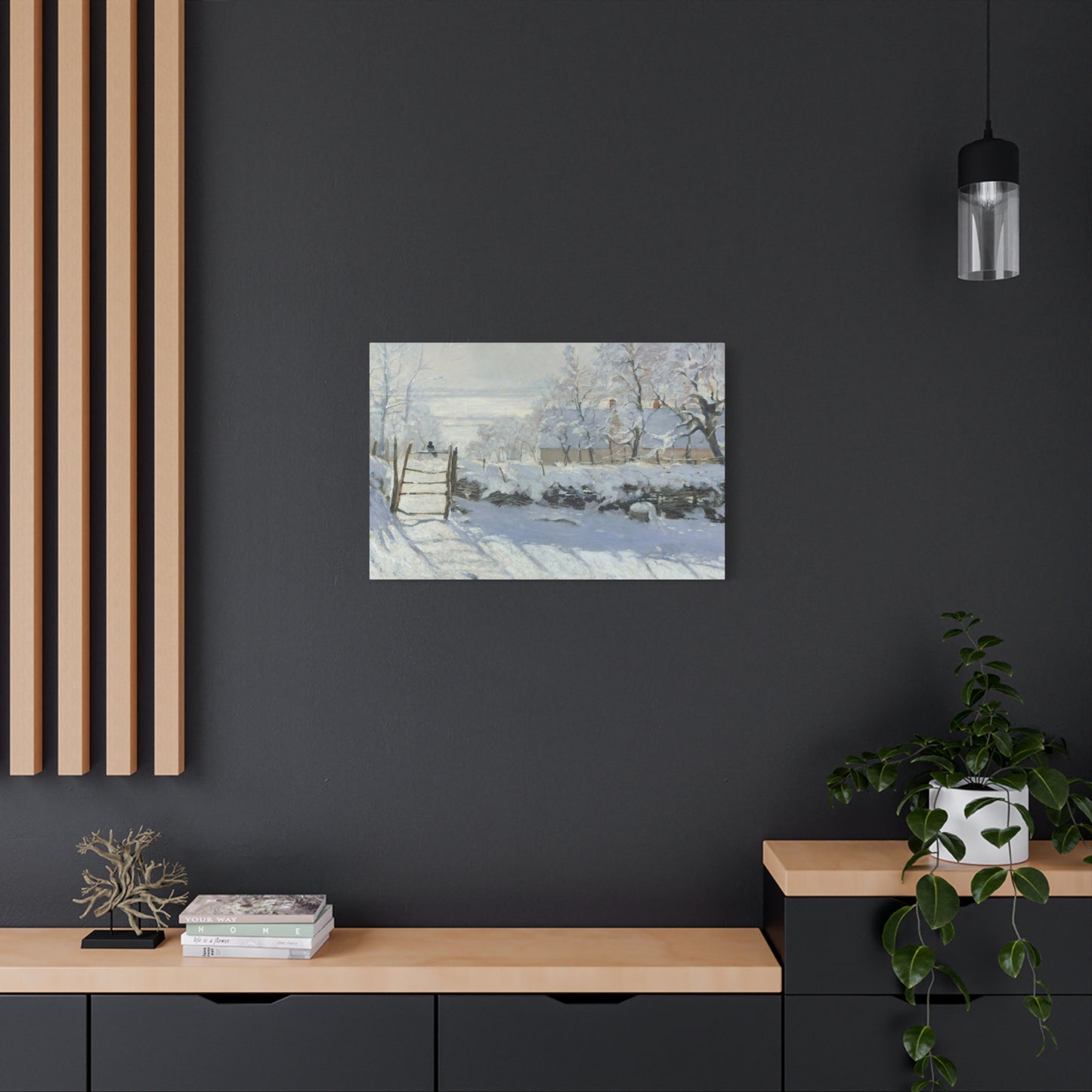 Monet, Claude - The Magpie (1868) - Canvas Block, unframed