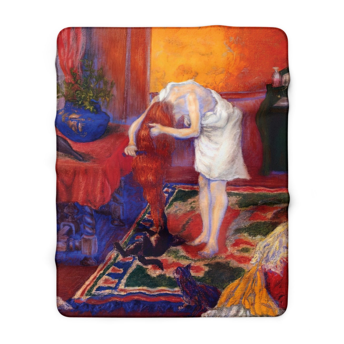 Ranson, Paul - The Golden Head of Hair (1909) - Sherpa Fleece Blanket