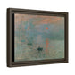 Monet, Claude - Impression, Sunrise (1872) - Matte Canvas, Framed