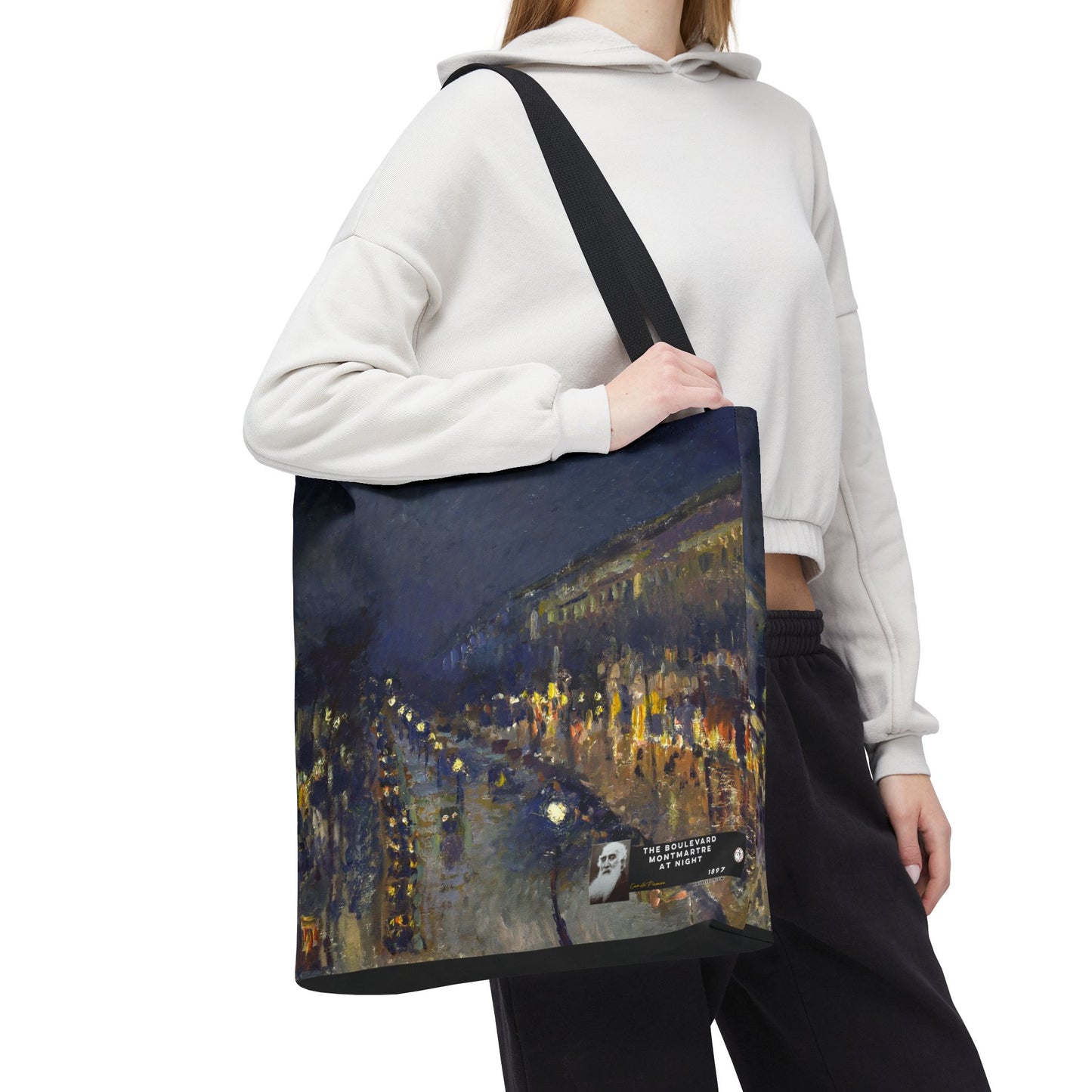 Pissarro, Camille - The Boulevard Montmartre At Night (1897) - Tote Bag