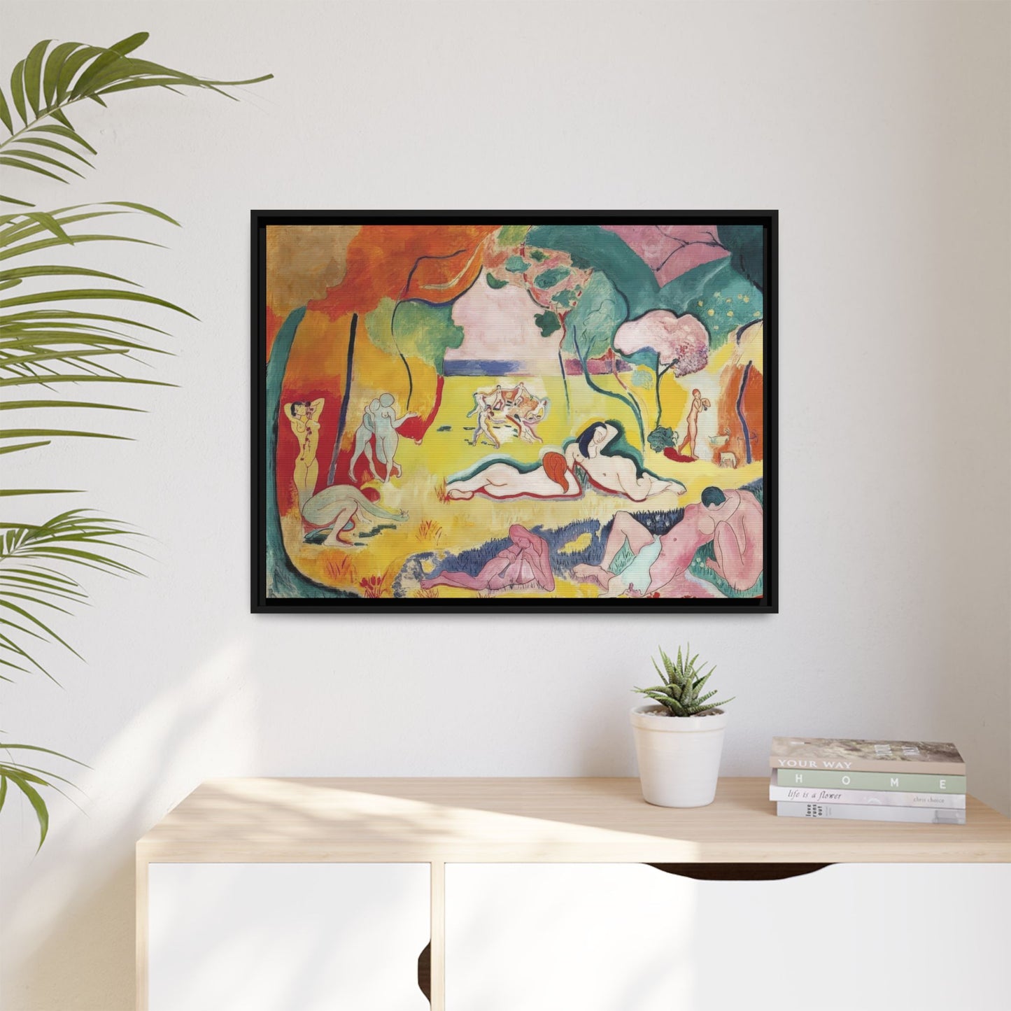 Matisse, Henri - The Joy of Life (1905) - Matte Canvas, Framed