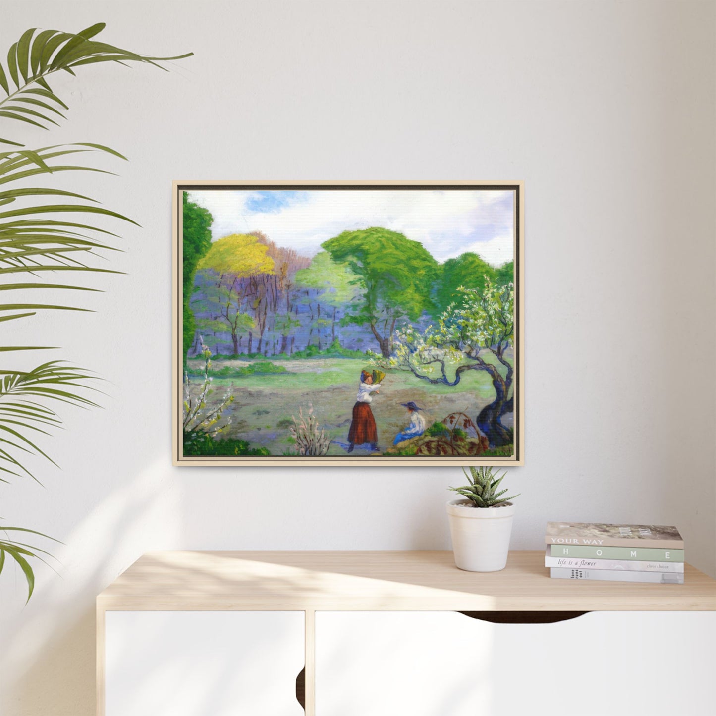 Ranson, Paul - Picking Flowers (1890) - Matte Canvas, Framed