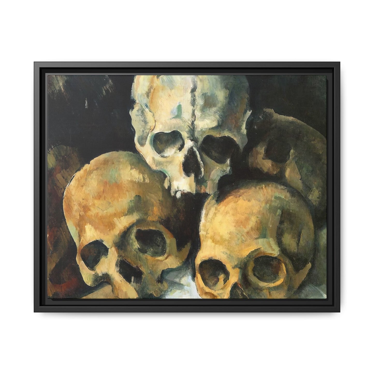 Cézanne, Paul - Pyramid of Skulls (1901) - Matte Canvas, Framed