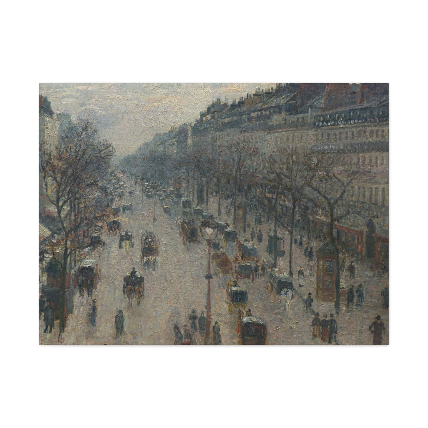 Pissarro, Camille - Boulevard Montmartre, Winter Morning (1897) - Canvas Block, unframed