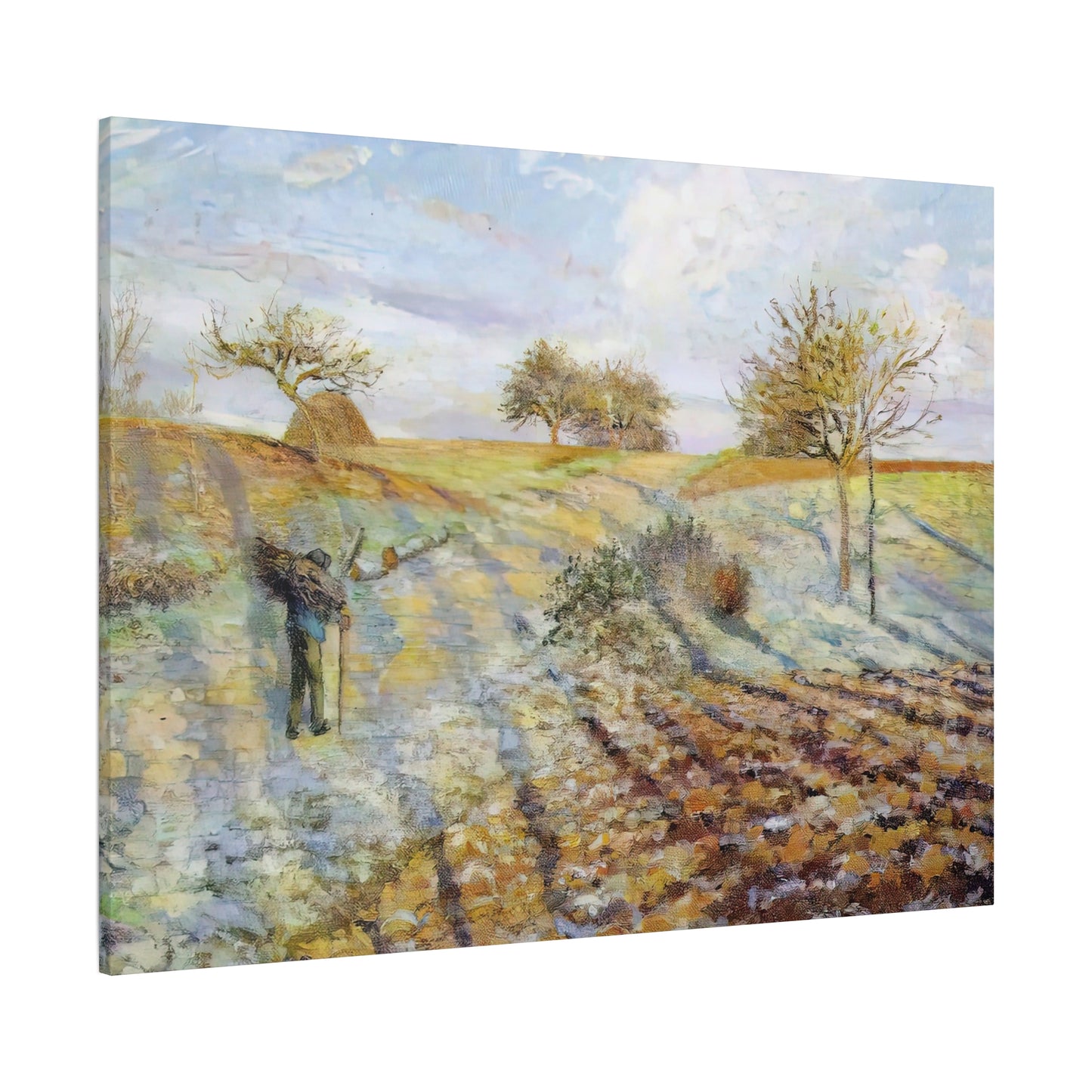 Pissarro, Camille - Hoarfrost (1873) - Canvas Block, unframed