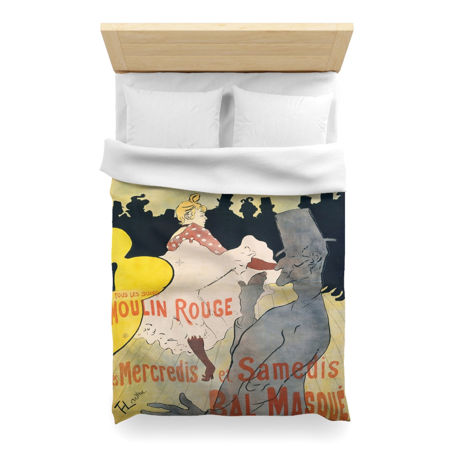 Toulouse-Lautrec, Henri - Moulin Rouge - La Goulue (1891) - Microfiber Duvet Cover