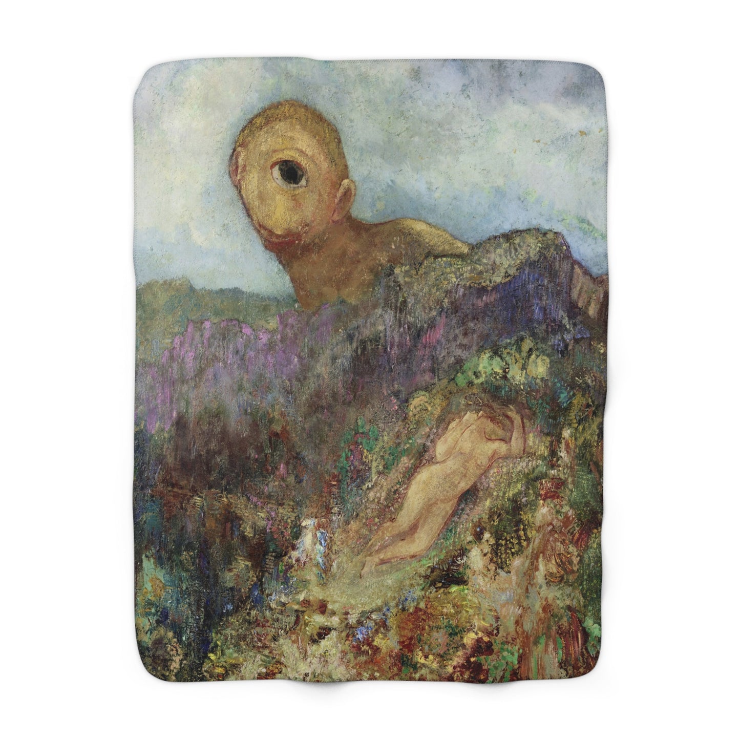 Redon, Odilon - The Cyclops (1914) - Sherpa Fleece Blanket
