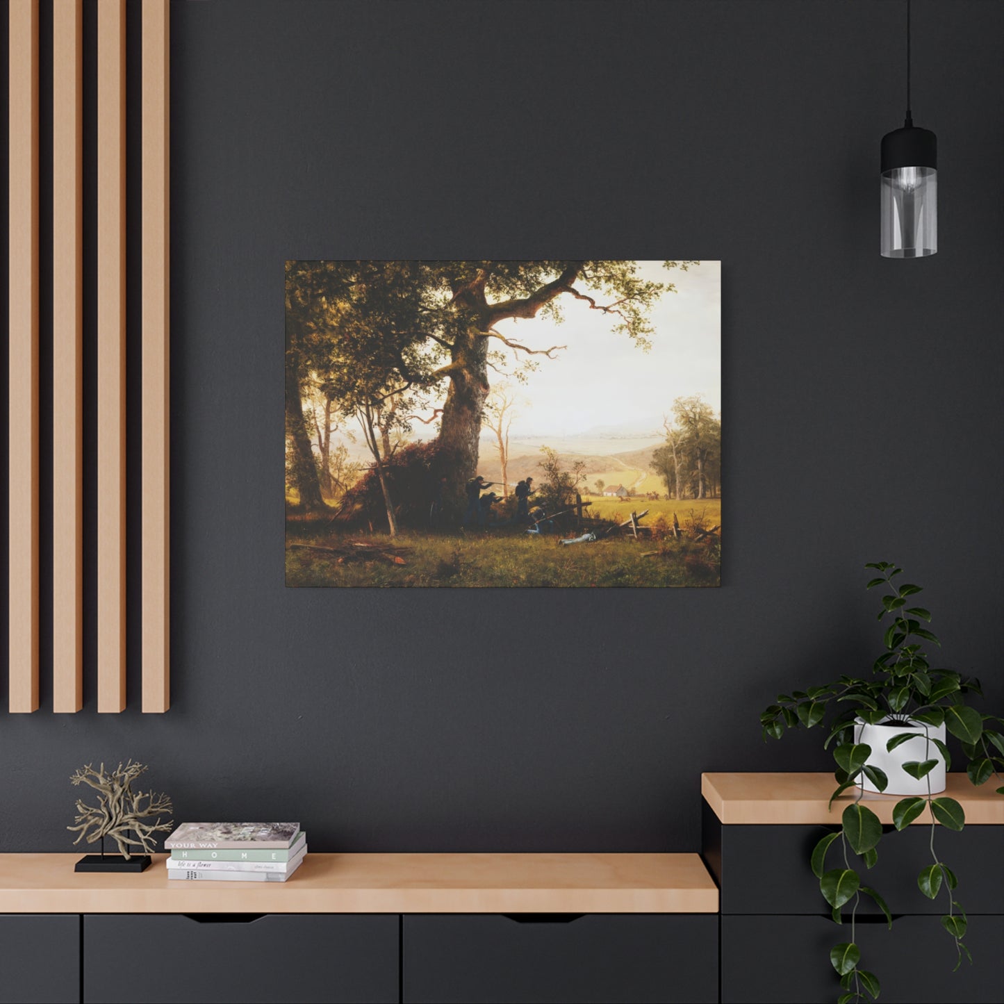 Bierstadt, Albert -  Guerrilla Warfare (1861) - Canvas Block, unframed
