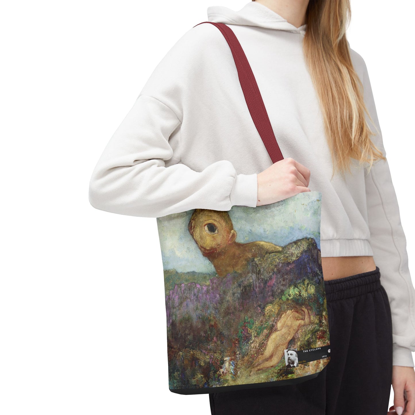 Redon, Odilon - The Cyclops (1914) - Tote Bag