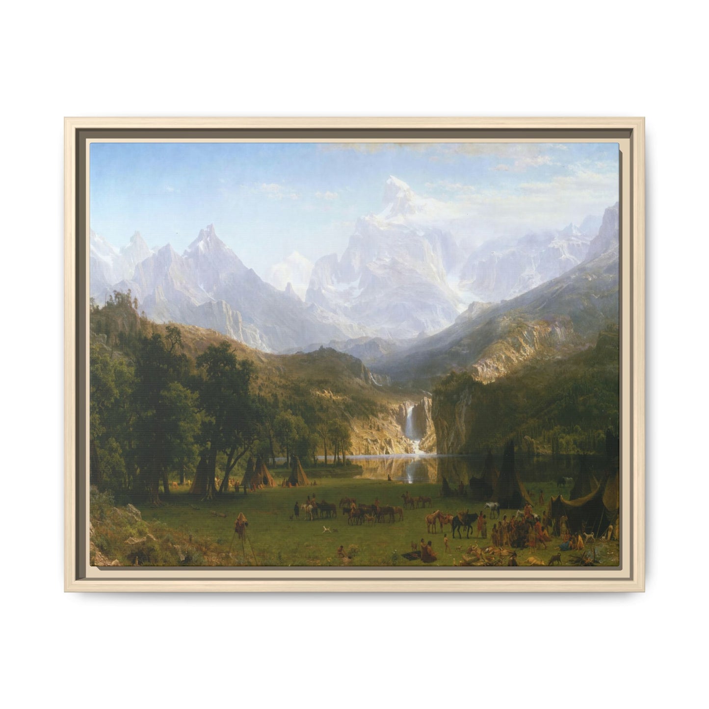 Bierstadt, Albert - The Rocky Mountains, Lander’s Peak (1863) - Matte Canvas, Framed