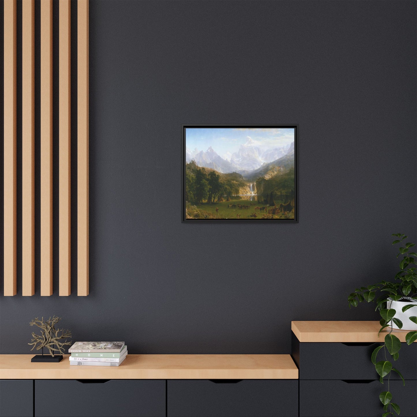 Bierstadt, Albert - The Rocky Mountains, Lander’s Peak (1863) - Matte Canvas, Framed