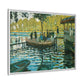 Monet, Claude - La Grenouillere (1869) - Matte Canvas, Framed
