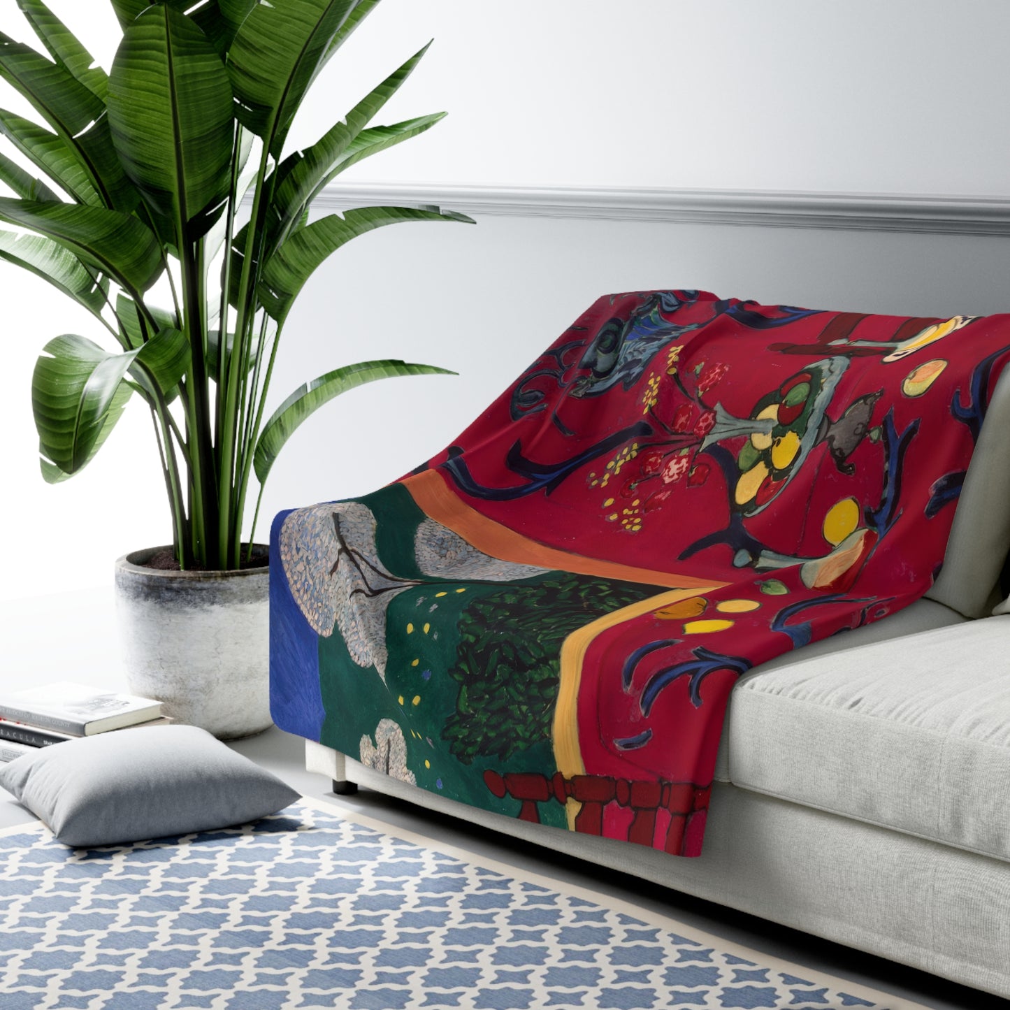 Matisse, Henri - The Dessert Harmony in Red (1908) - Sherpa Fleece Blanket