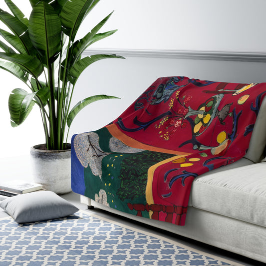 Matisse, Henri - The Dessert Harmony in Red (1908) - Sherpa Fleece Blanket