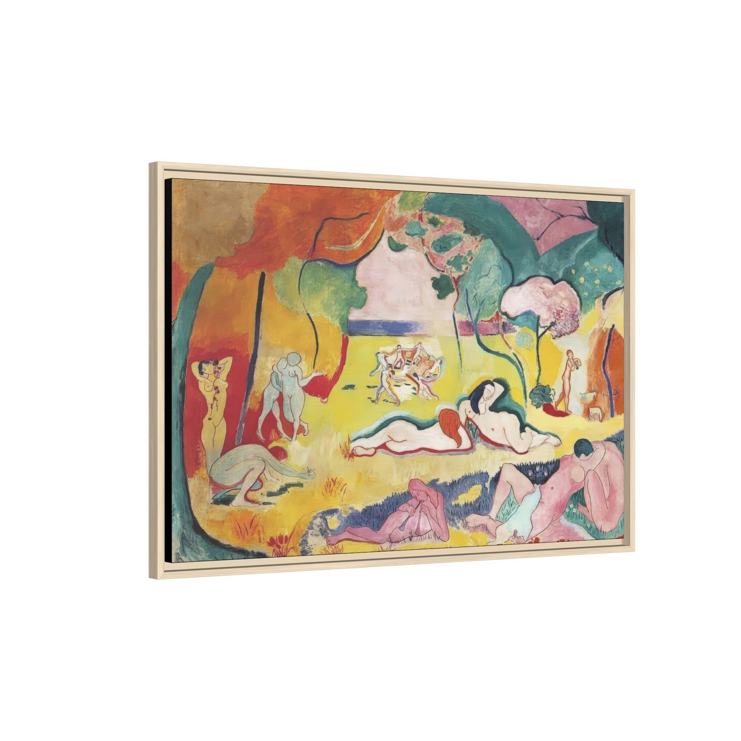 Matisse, Henri - The Joy of Life (1905) - Matte Canvas, Framed