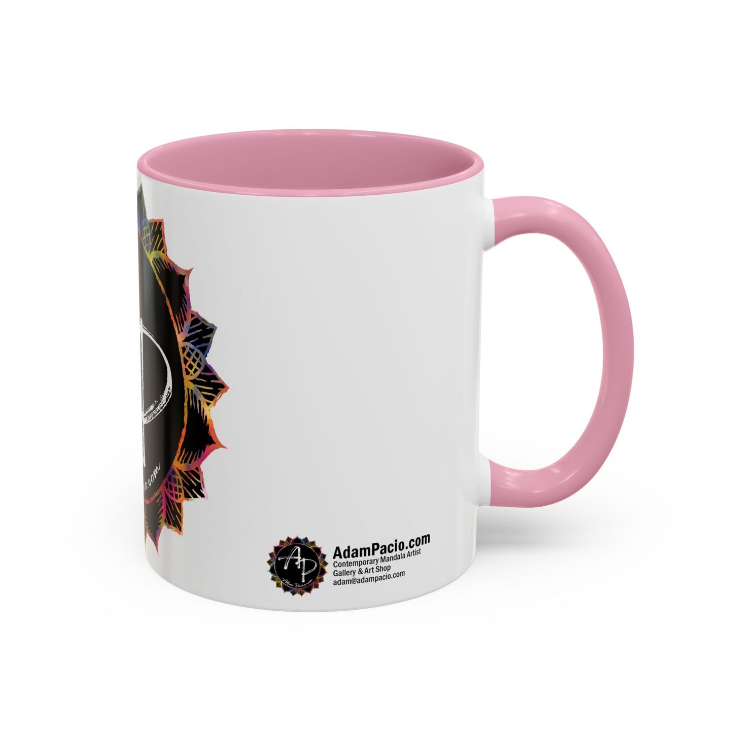 AdamPacio.com - Black Logo - Colorful Accent Mugs