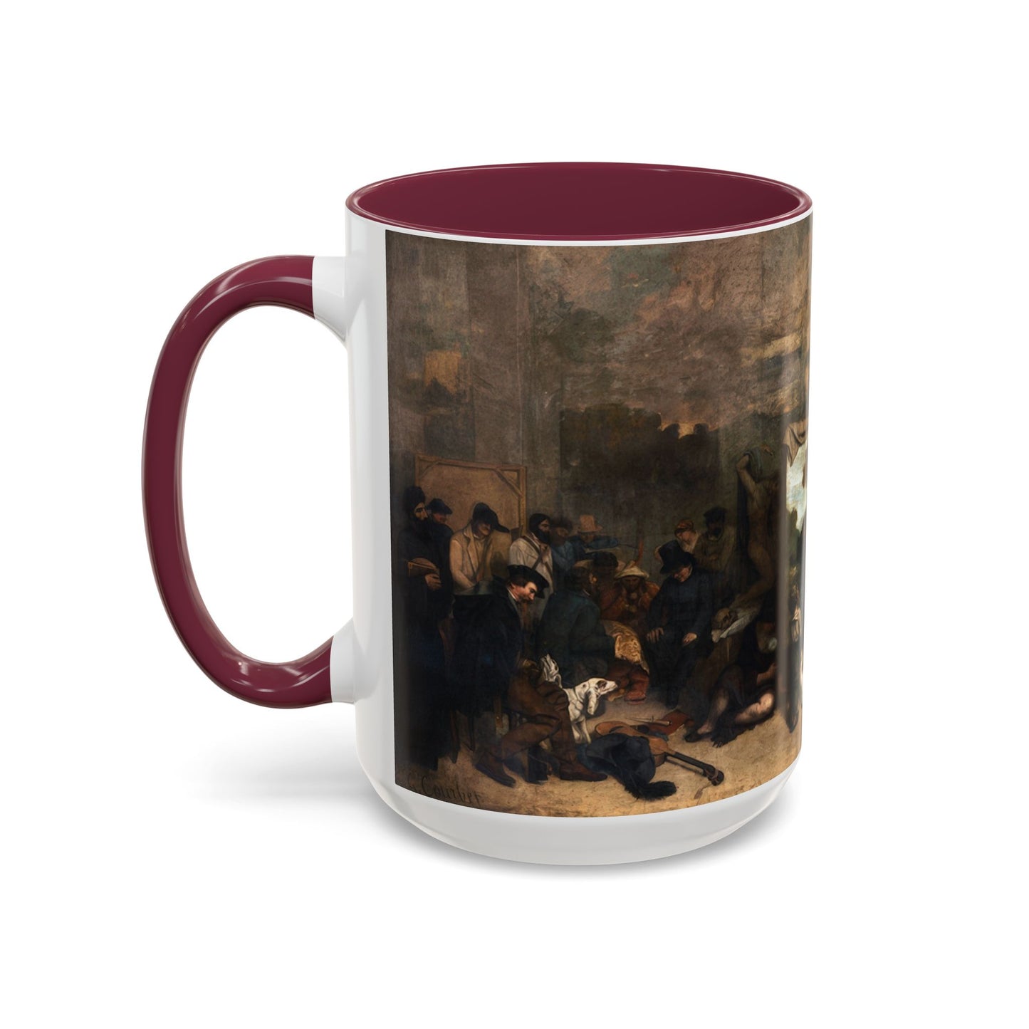 Courbet, Gustave - The Painter’s Studio (1855) - Colorful Accent Mugs