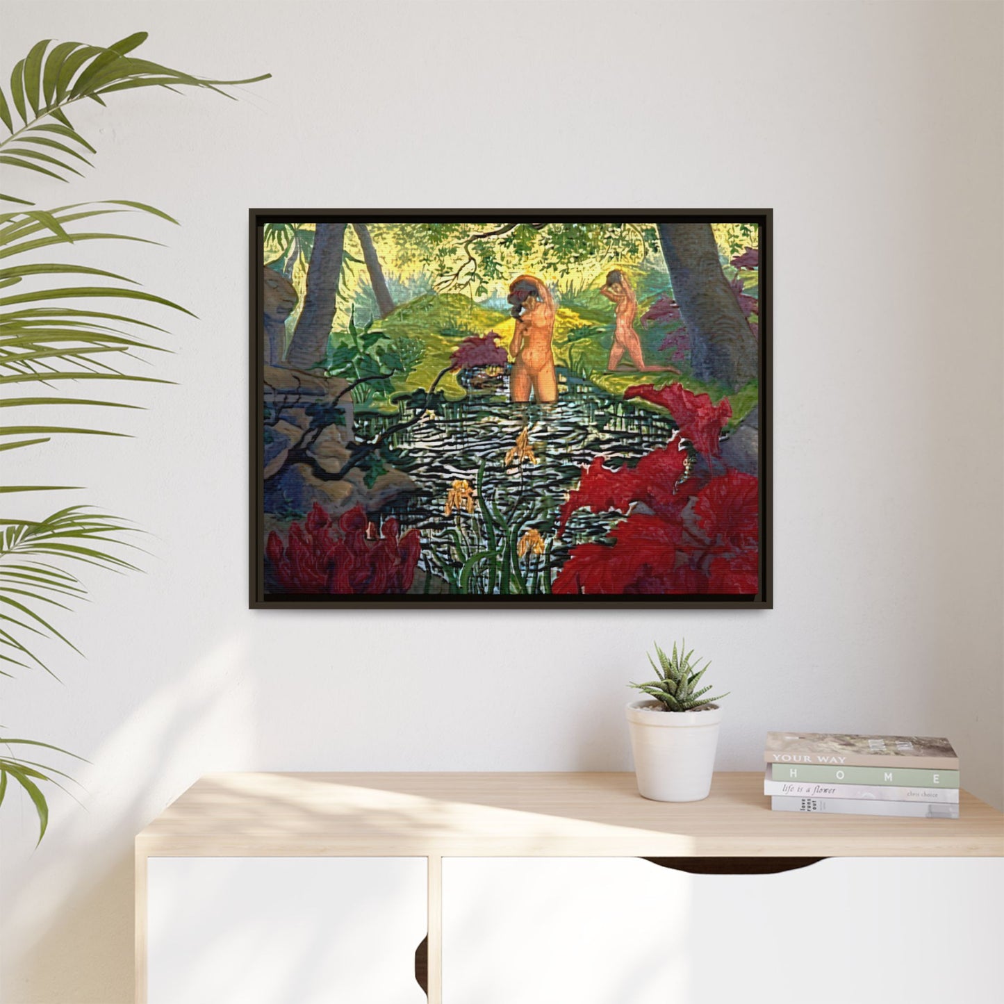 Ranson, Paul - The Lotus Bather (1906) - Matte Canvas, Framed