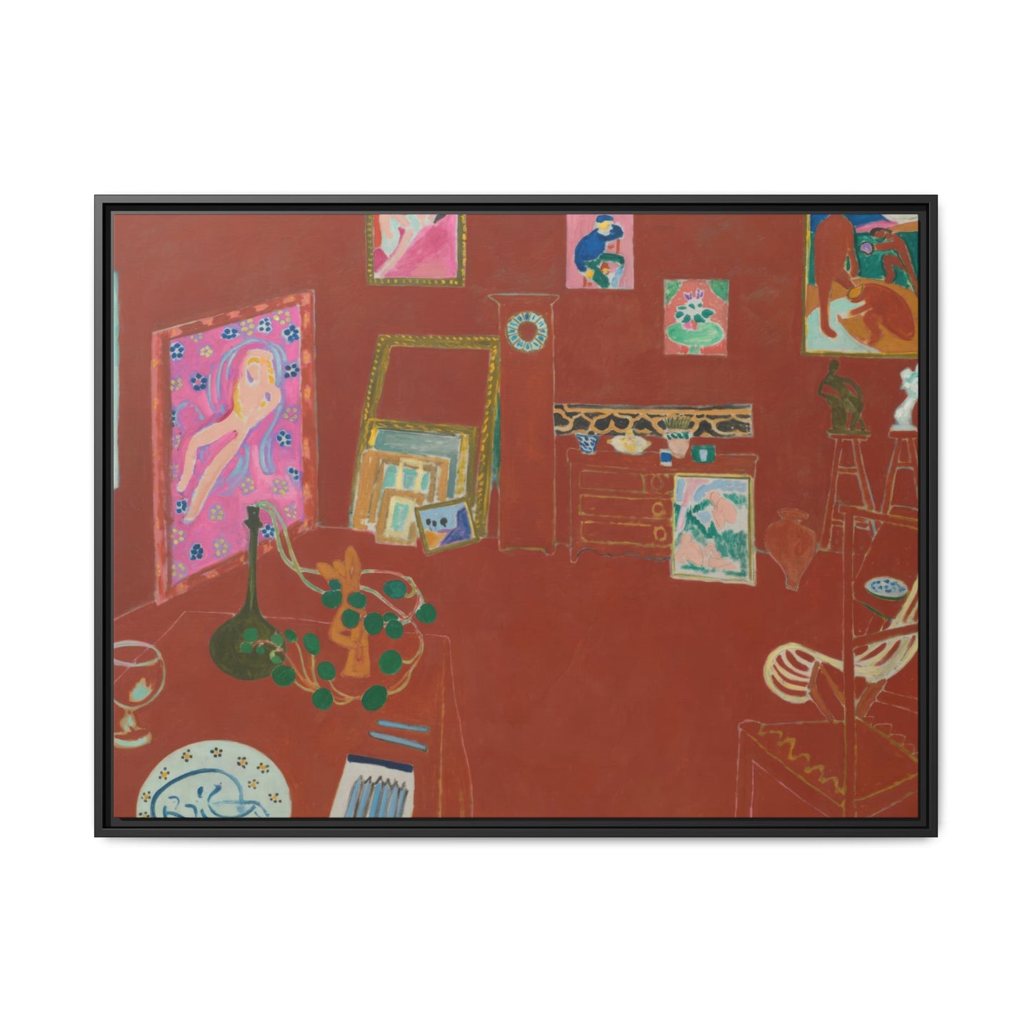 Matisse, Henri - The Red Studio (1911) - Matte Canvas, Framed