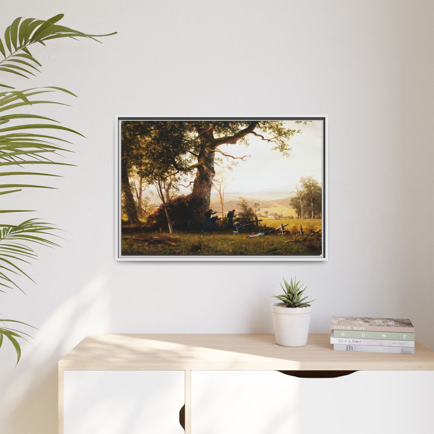 Bierstadt, Albert -  Guerrilla Warfare (1861) - Matte Canvas, Framed