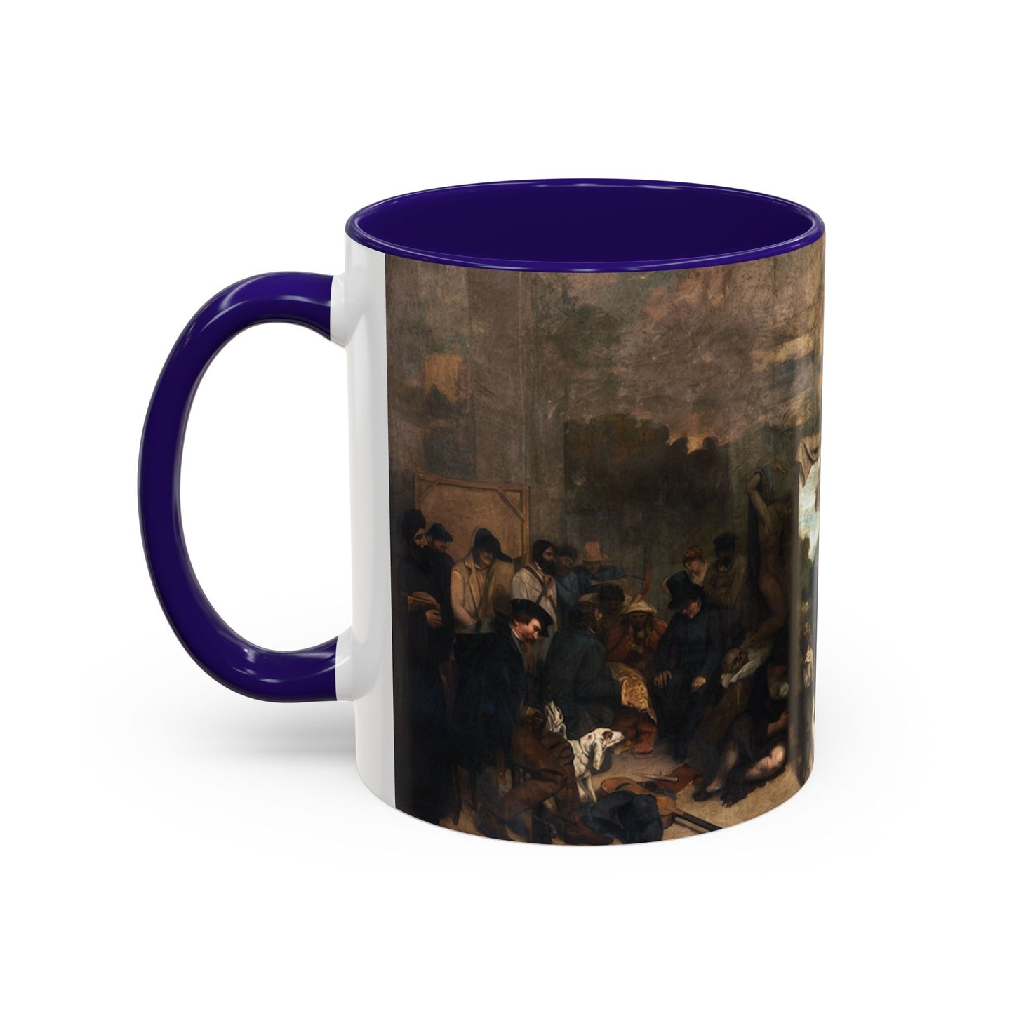 Courbet, Gustave - The Painter’s Studio (1855) - Colorful Accent Mugs