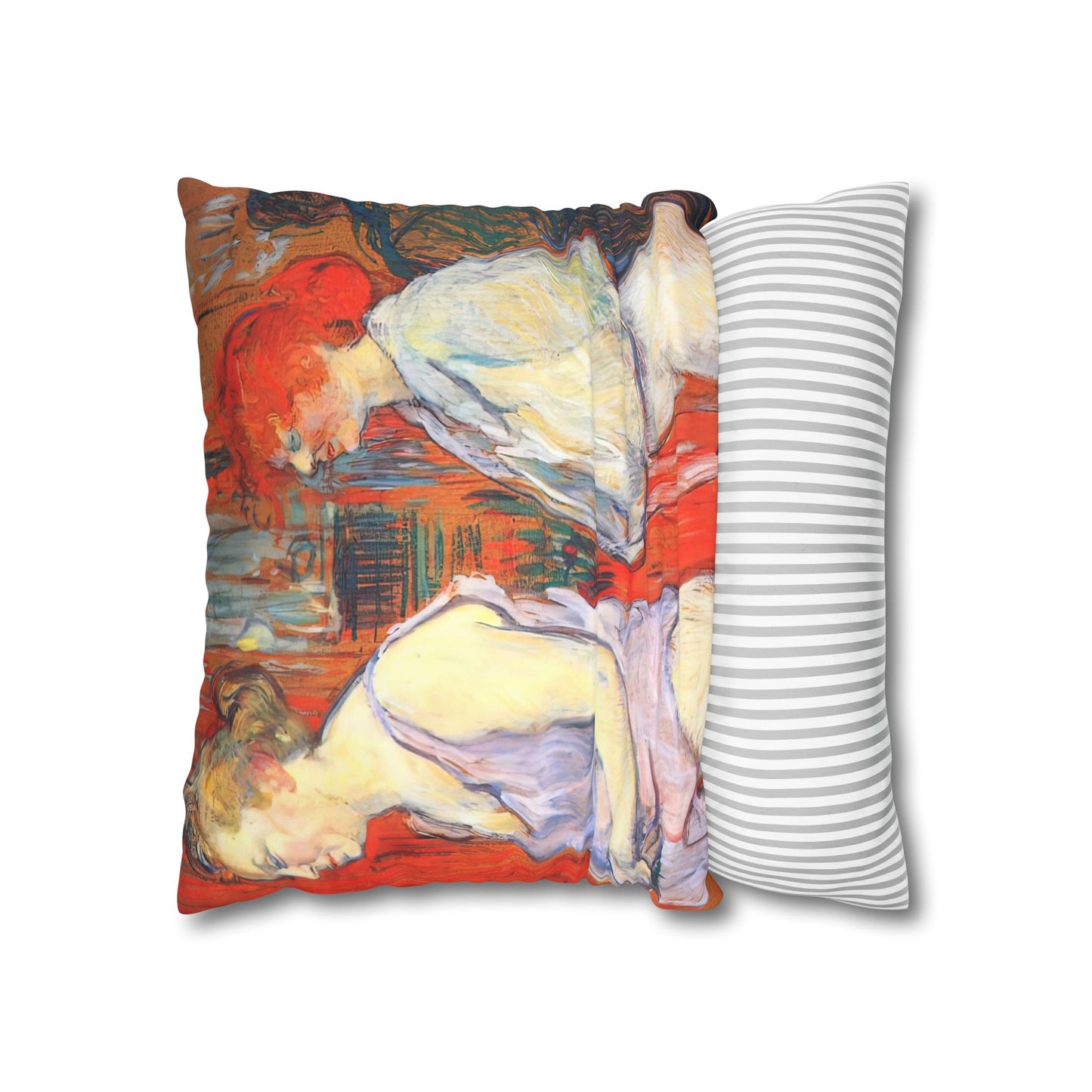 Toulouse-Lautrec, Henri - The Medical Inspection (1894) - Suede Square Pillowcase