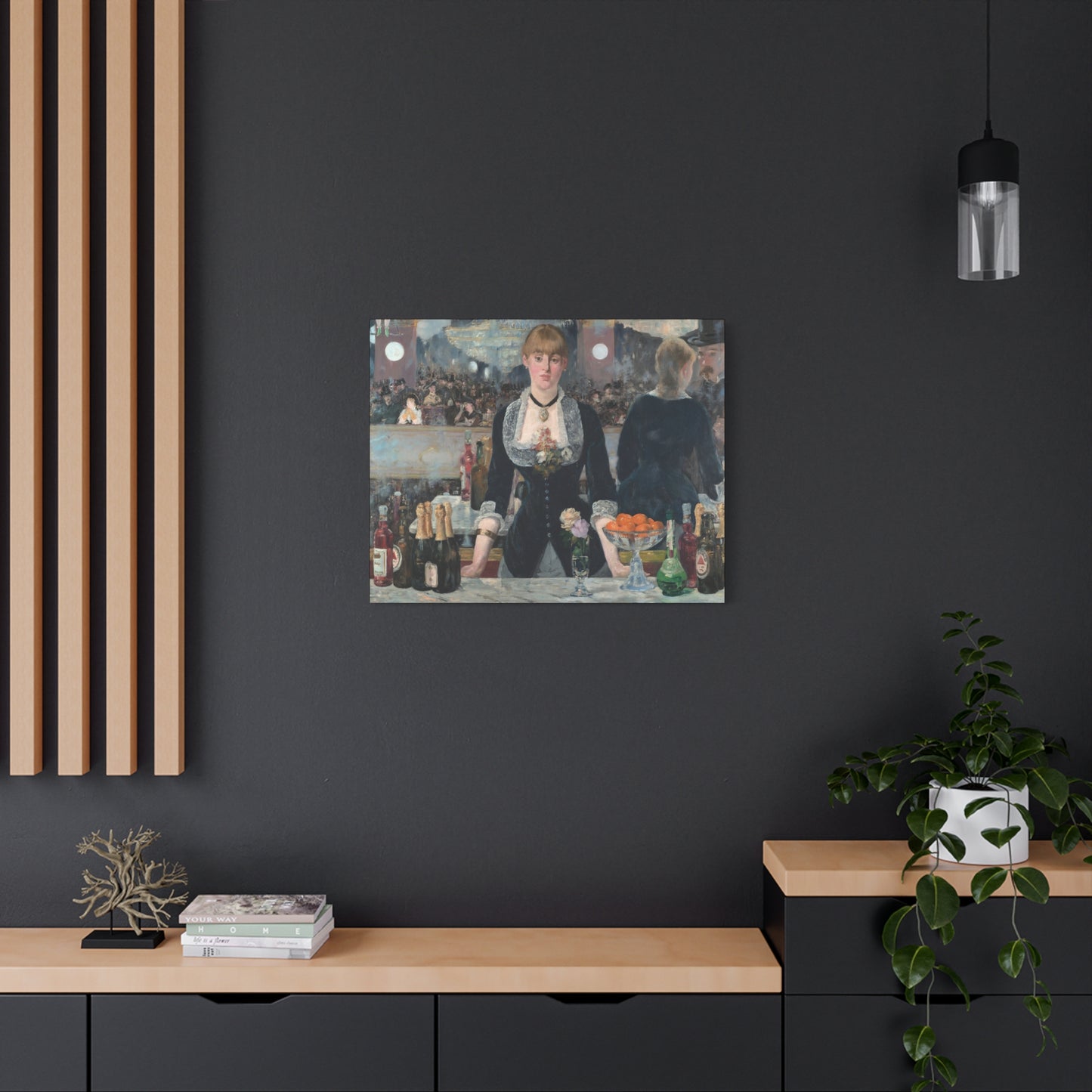 Manet, Édouard - A Bar at the Folies-Bergère (1880) - Canvas Block, unframed