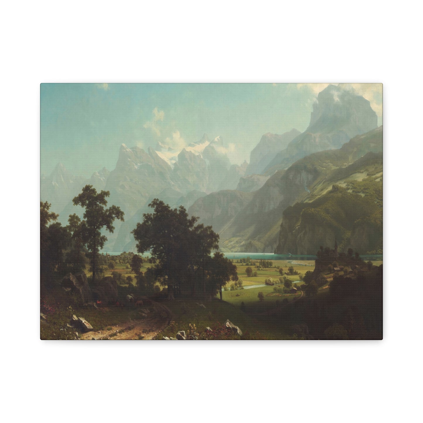 Bierstadt, Albert - Lake Lucerne (1858) - Canvas Block, unframed