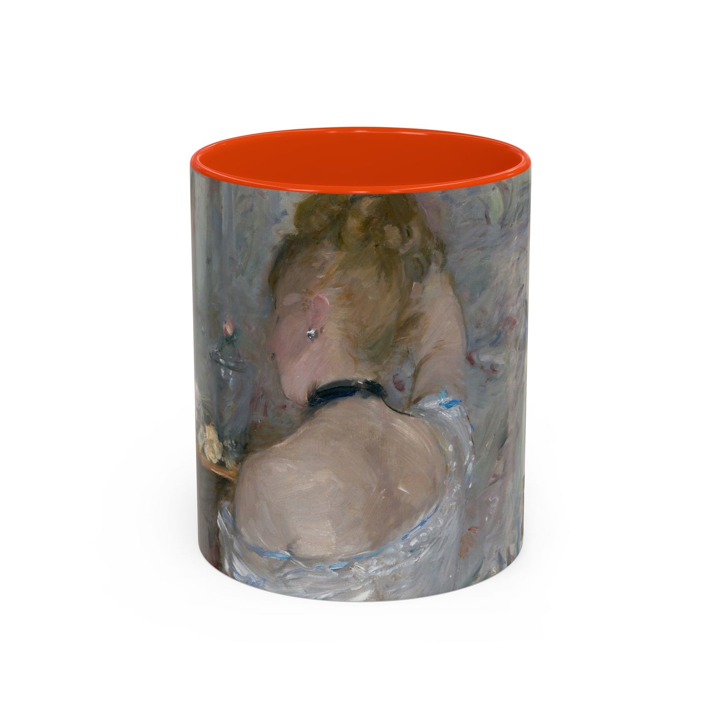 Morisot, Berthe - Woman at Her Toilette (1880) - Colorful Accent Mugs