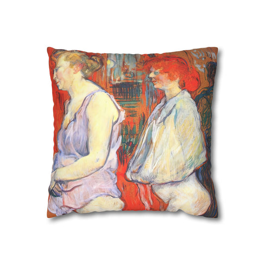 Toulouse-Lautrec, Henri - The Medical Inspection (1894) - Suede Square Pillowcase