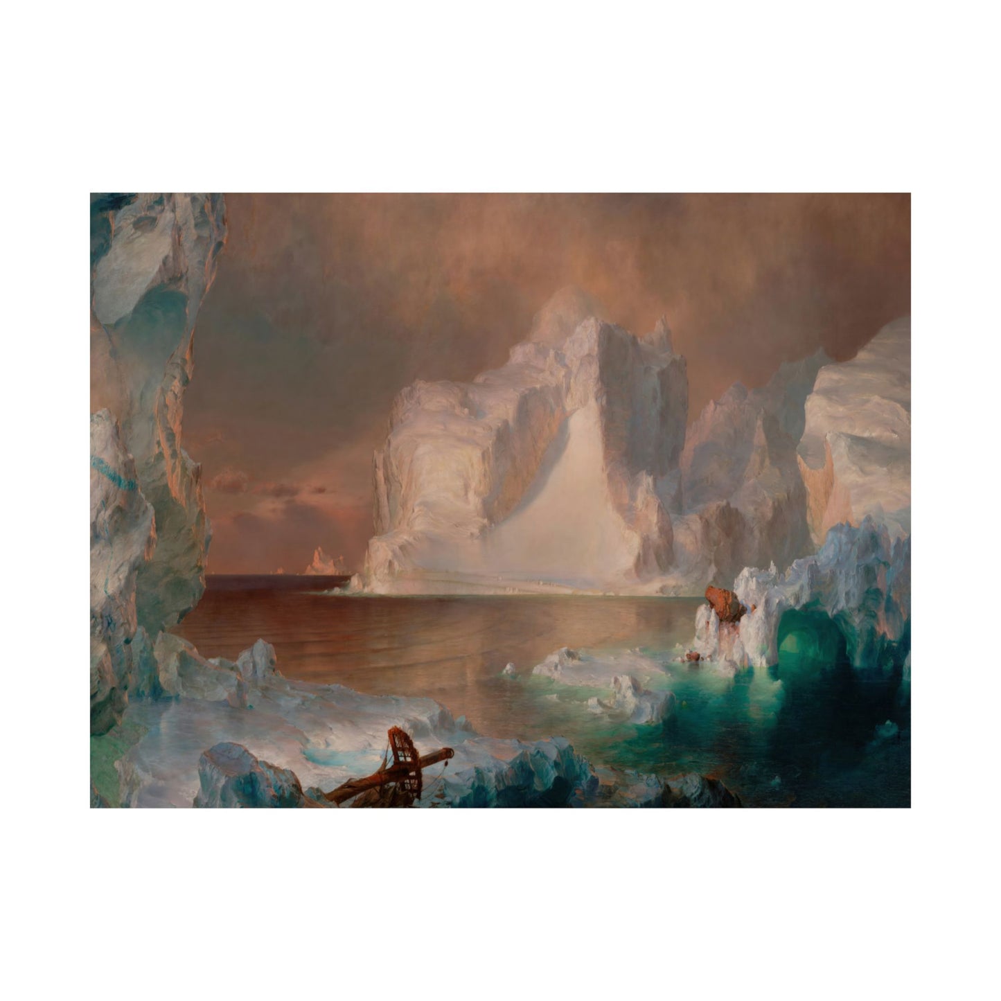 Church, Frederic Edwin - The Icebergs (1861) - Satin Posters