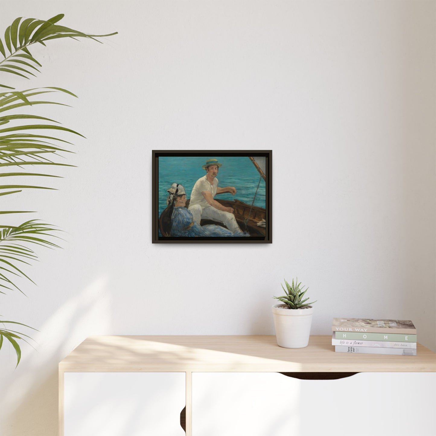 Manet, Édouard - Boating (1874) - Matte Canvas, Framed