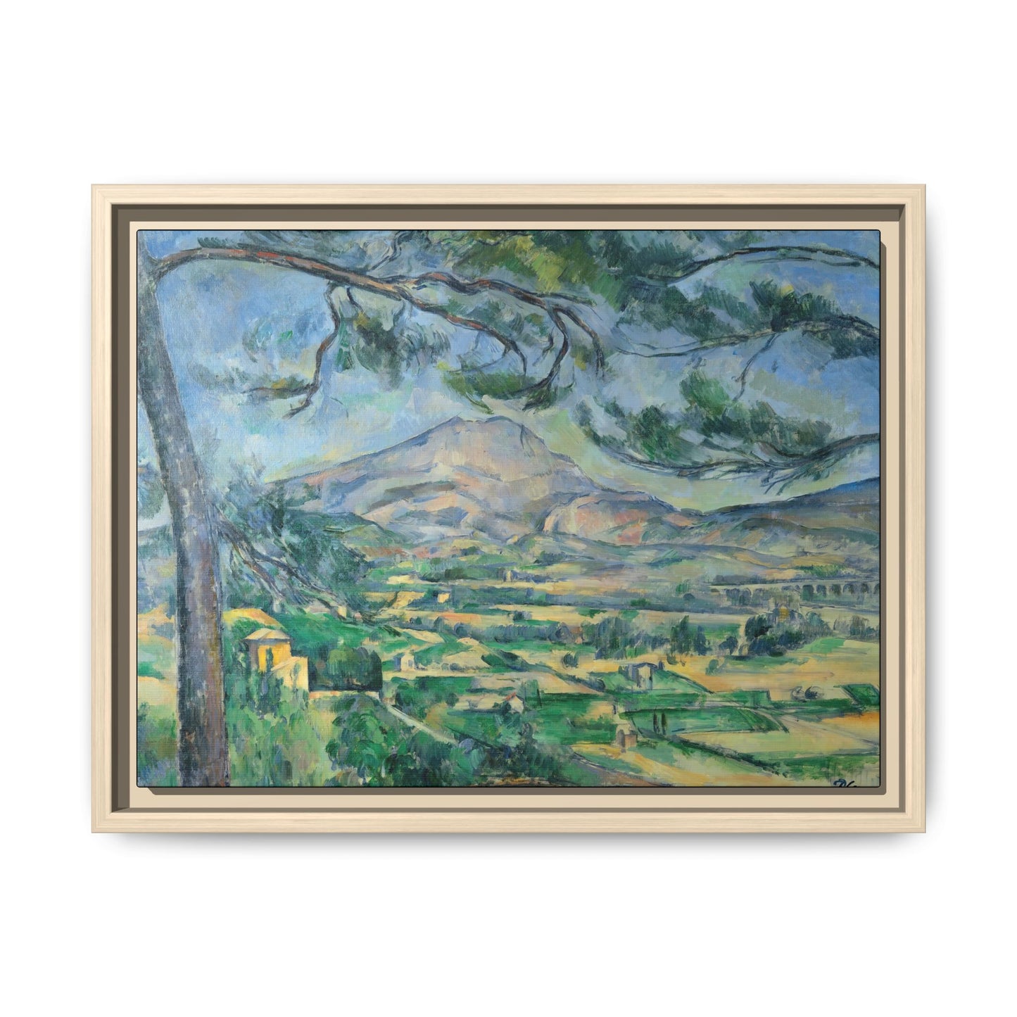 Cézanne, Paul - Mont Sainte-Victoire with Large Pine (1887) - Matte Canvas, Framed