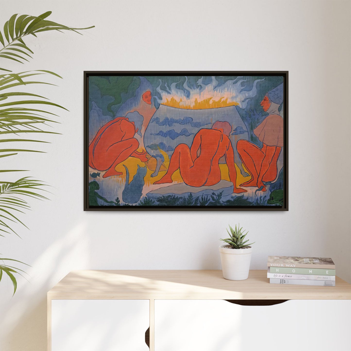 Ranson, Paul - Witches Around the Fire (1891) - Matte Canvas, Framed