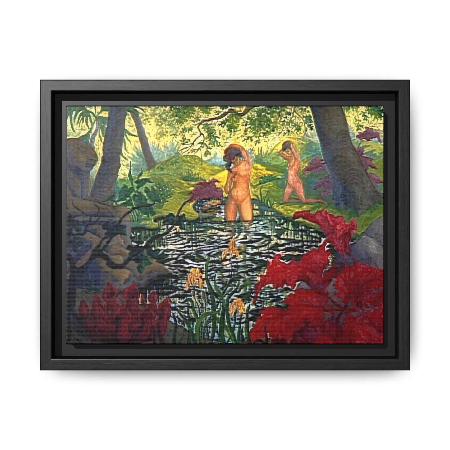 Ranson, Paul - The Lotus Bather (1906) - Matte Canvas, Framed