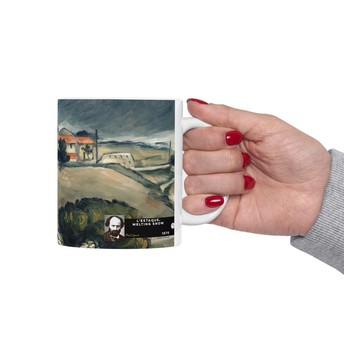 Cézanne, Paul - L’Estaque, Melting Snow (1870) - Ceramic Mug