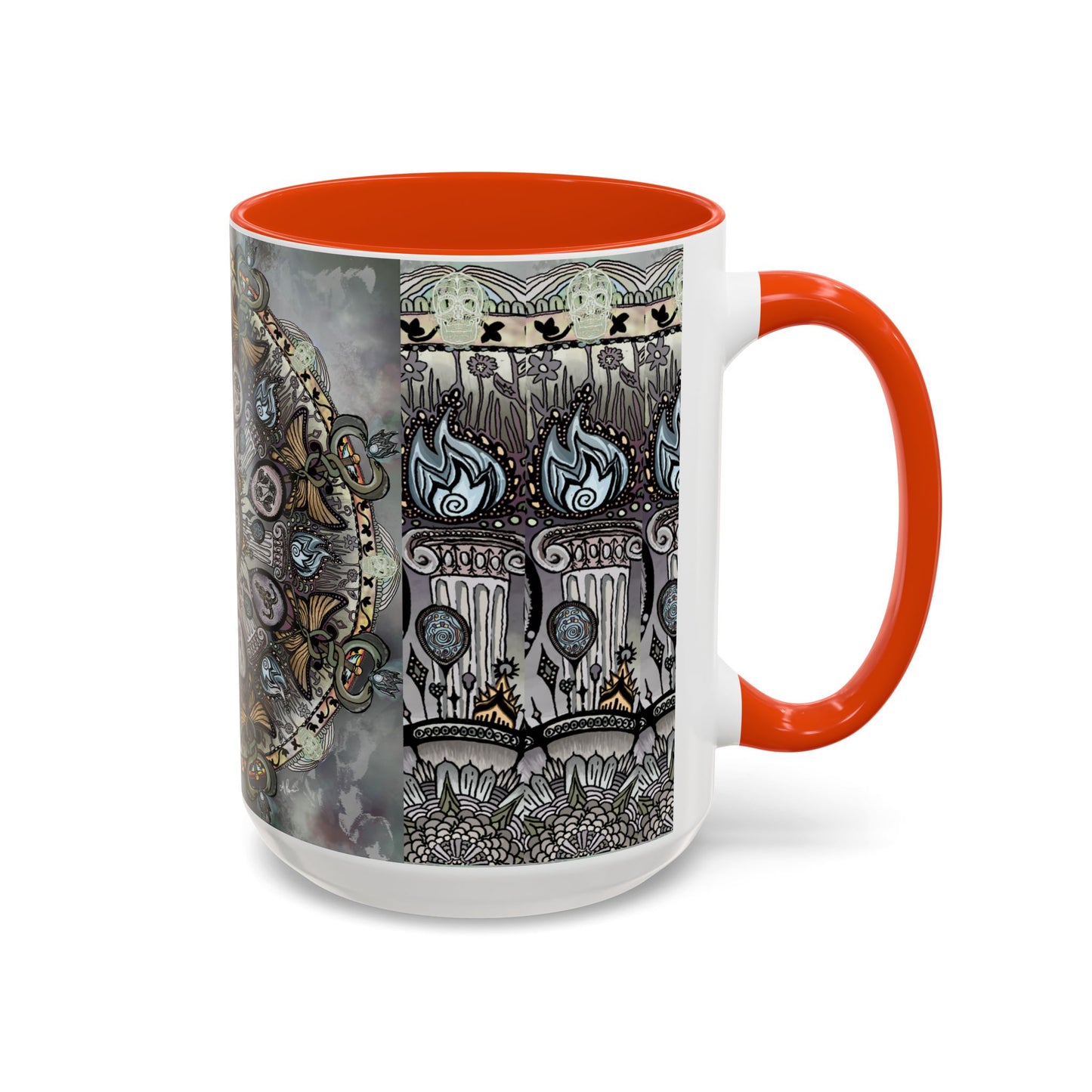 Pacio, Adam - Memento Mori Mandala - Colorful Accent Mugs