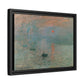 Monet, Claude - Impression, Sunrise (1872) - Matte Canvas, Framed