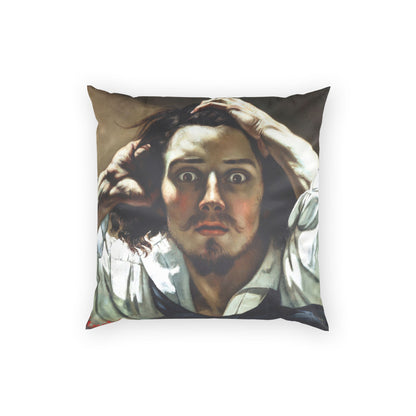 Courbet, Gustave - The Desperate Man (1843) - Poly Velvet Pillow