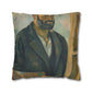 Cézanne, Paul - Portrait of the Artist with a Palette (1890) - Suede Square Pillowcase